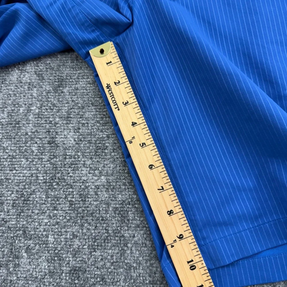 Under Armour Shorts Mens 30‎ Blue Pinstripe Flat Front Golf Stretch